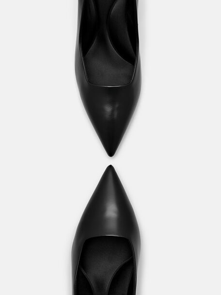PEDRO Icon Leather Heel Sandals, Black PEDRO Icon Leather Heel Sandals, Black