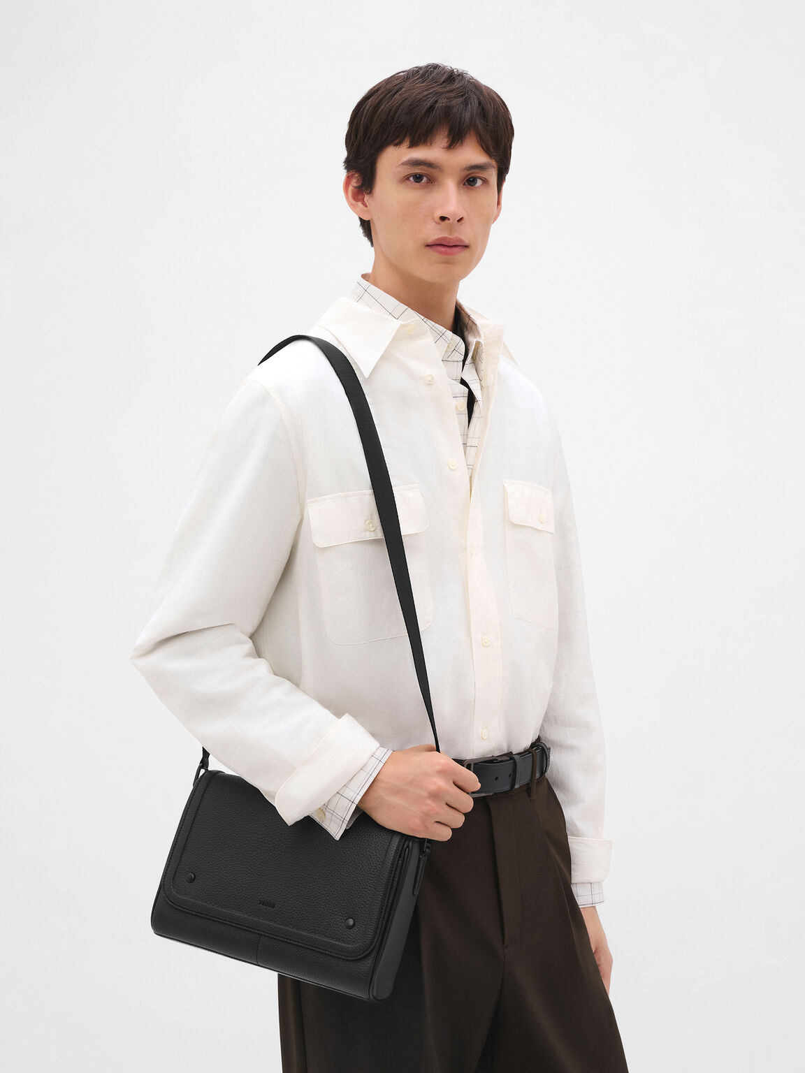 Tas Messenger Kulit Tumbled Patrice, 