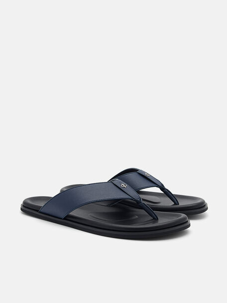 PEDRO Icon Leather Heel Sandals, Black