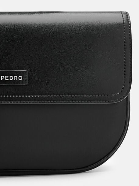 PEDRO Icon Leather Heel Sandals, Black