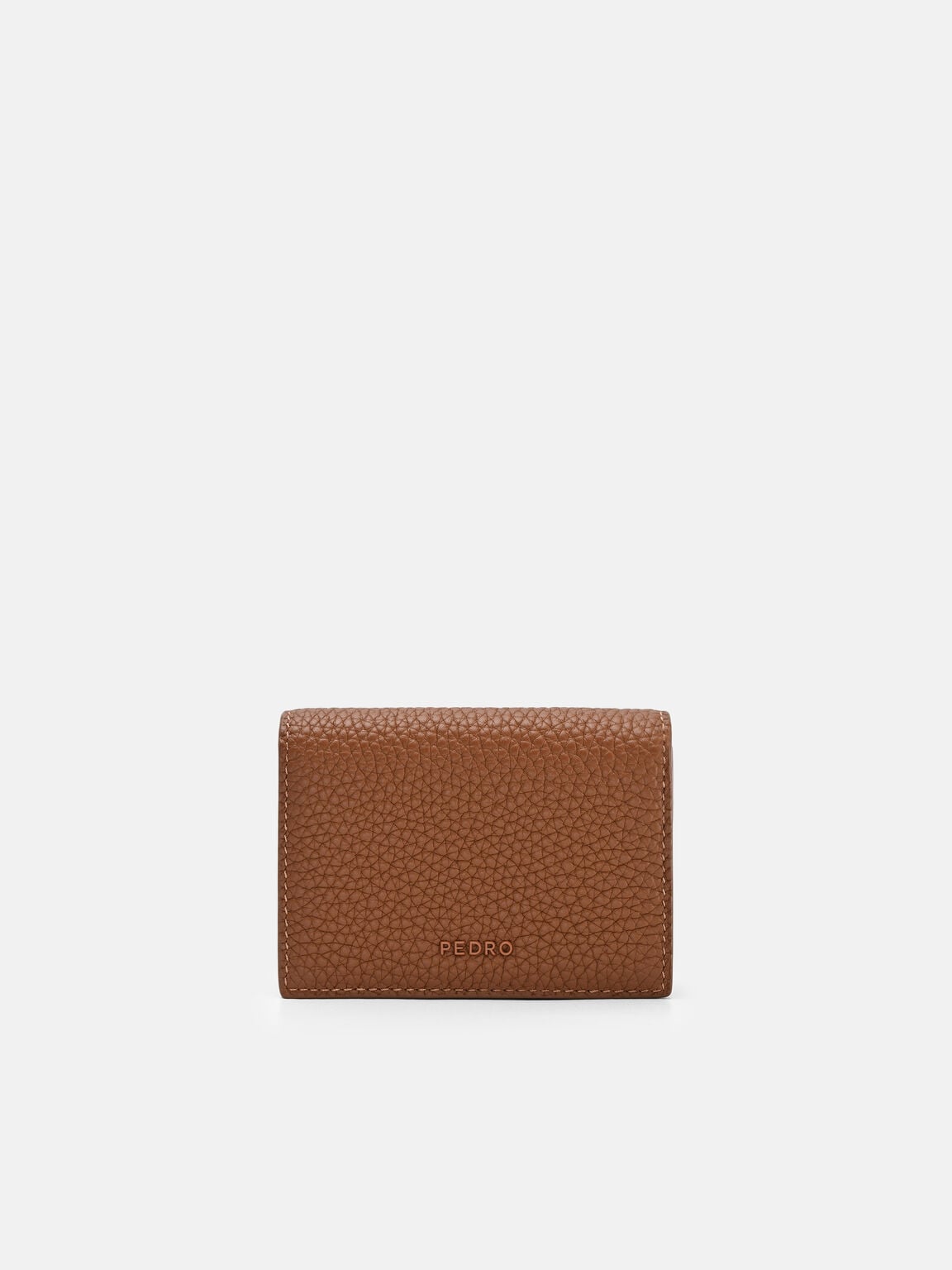 Tumbled Leather Bi-Fold Card Holder, 