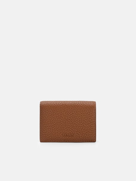 Tumbled Leather Bi-Fold Card Holder, 
