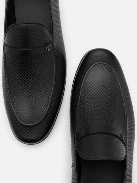 Woven Leather Loafers, 