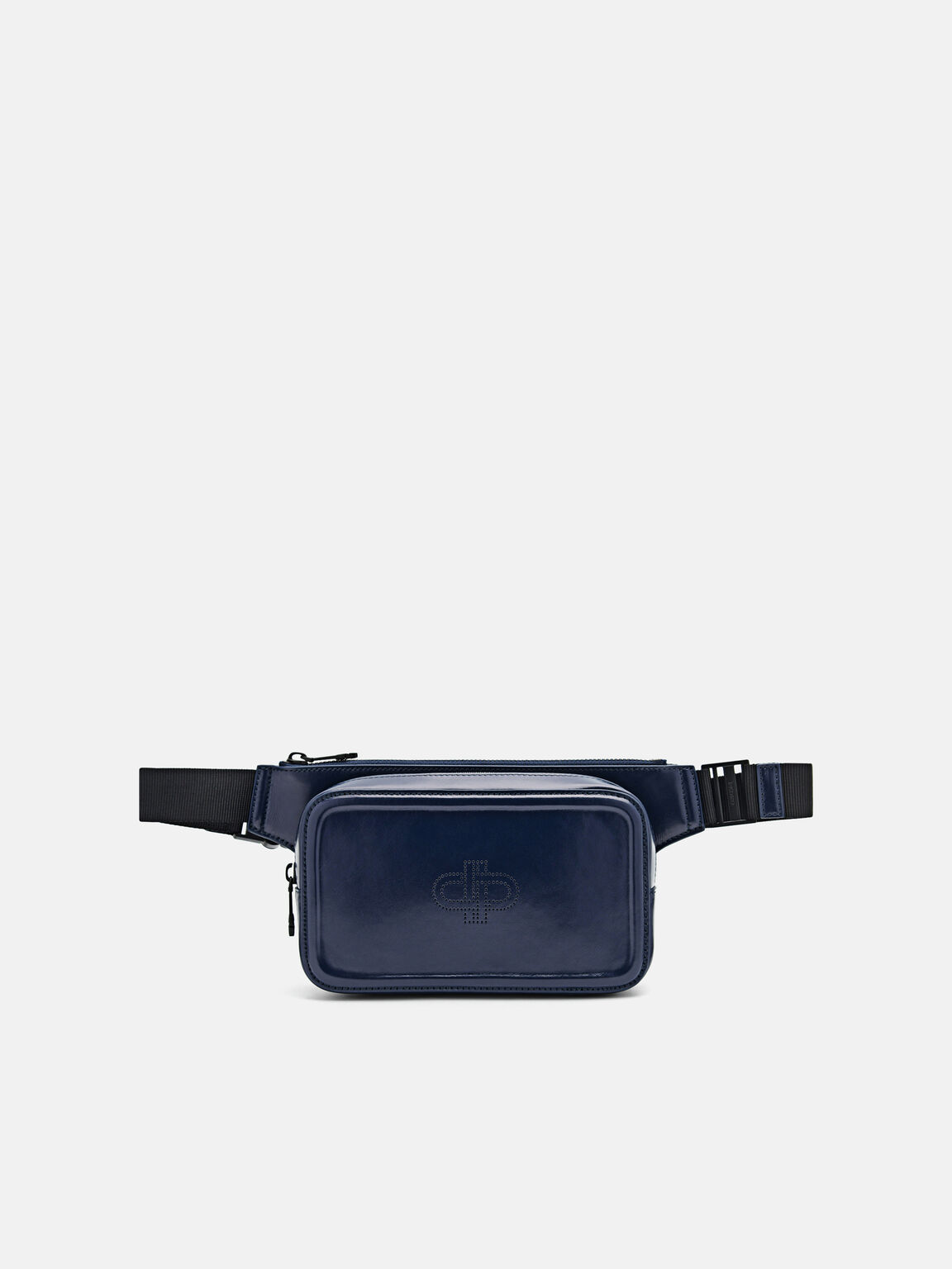 PEDRO Icon Leather Sling Pouch, Navy, hi-res