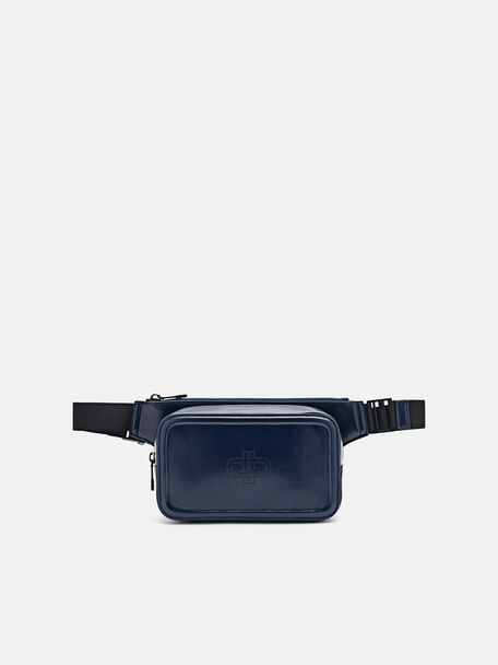 PEDRO Icon Leather Sling Pouch, Navy, hi-res