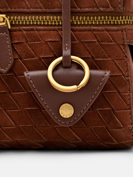 Alyssa Suede Woven Shoulder Bag, , hi-res