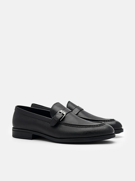 PEDRO Icon Leather Heel Sandals, Black