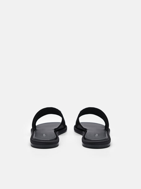 PEDRO Icon Leather Heel Sandals, Black