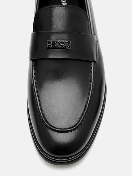 PEDRO Icon Leather Heel Sandals, Black