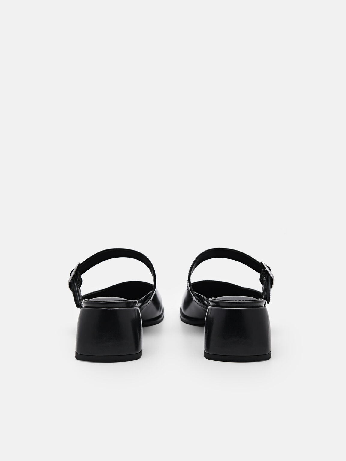 Varsha Leather Heel Mules, 