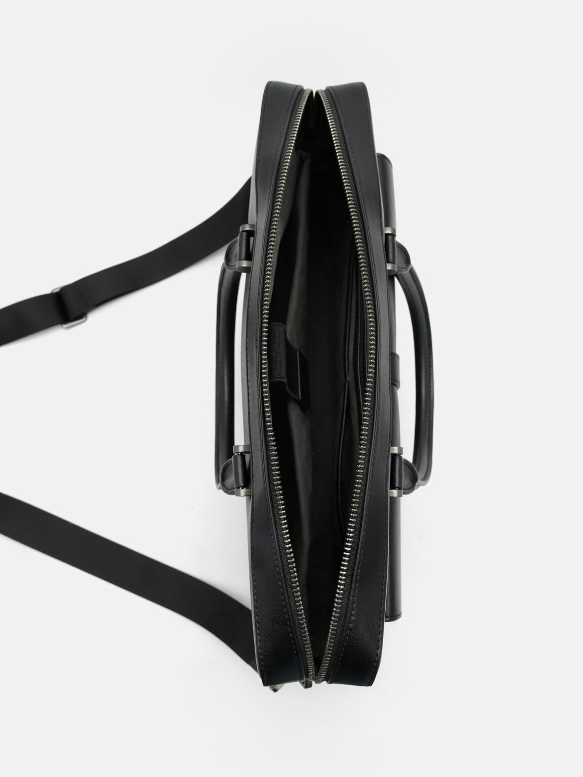 Saffiano Leather Briefcase, , hi-res