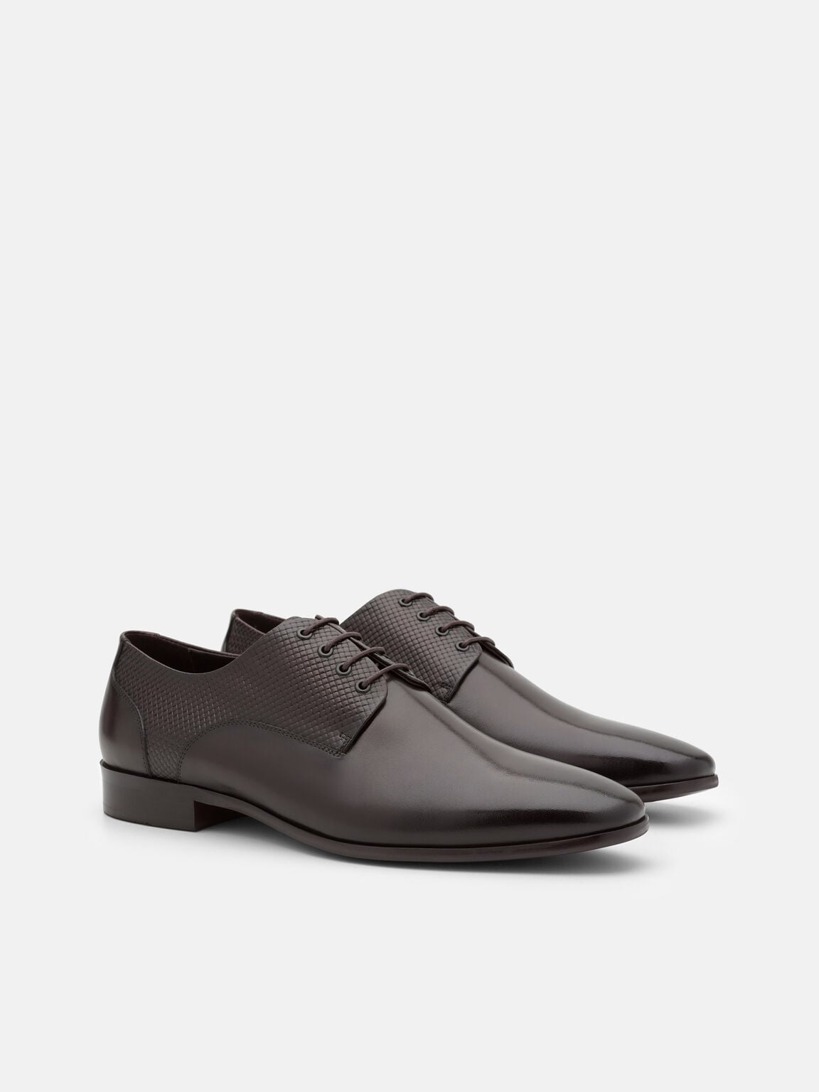 Woven Leather Derby Shoes, 