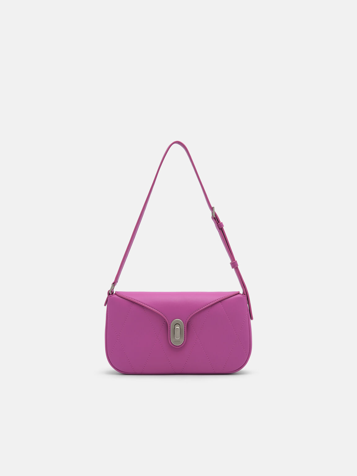 Tas Bahu Berlapis Elin, Fuchsia