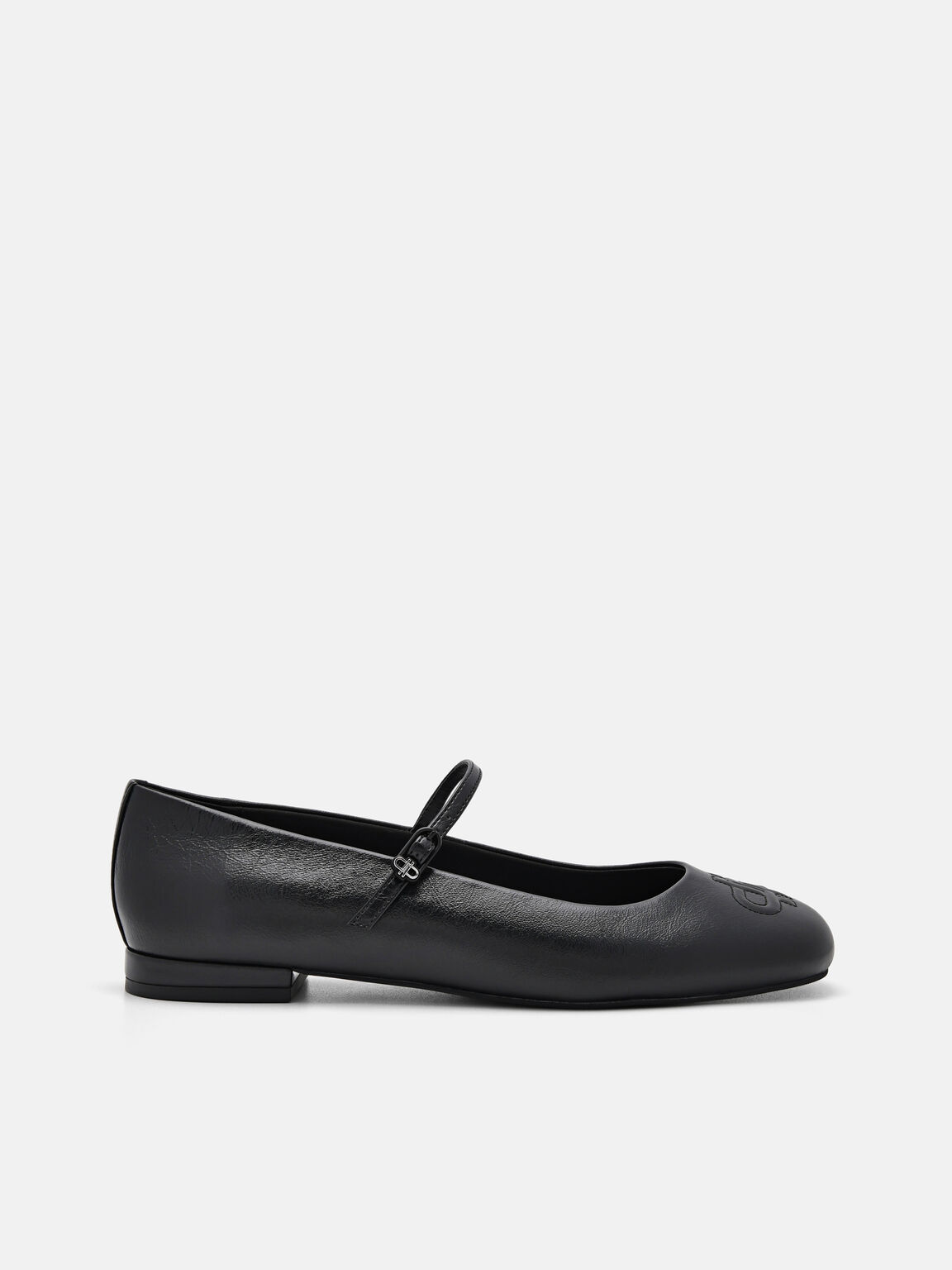 PEDRO Icon Leather Ballerina Flats, Black
