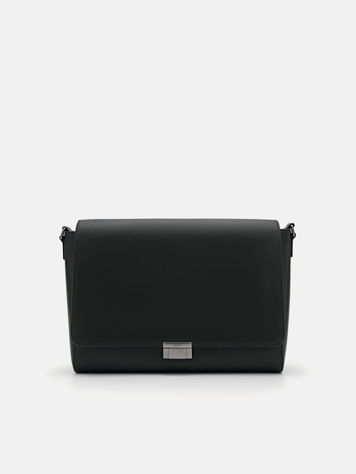 Henry Leather Messenger Bag, Black, hi-res