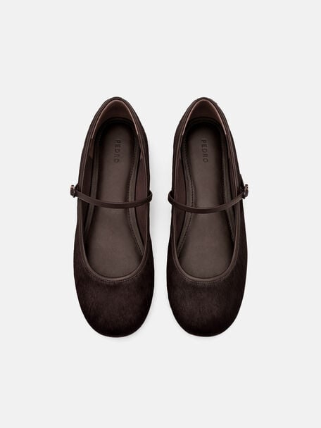 Claude Calf Hair Mary Jane Flats, , hi-res