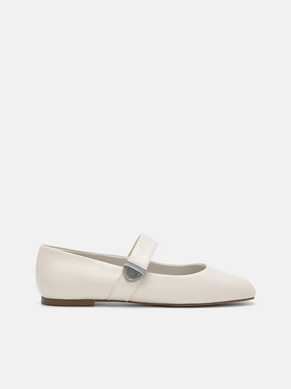 Lottie Leather Ballerina Flats, 