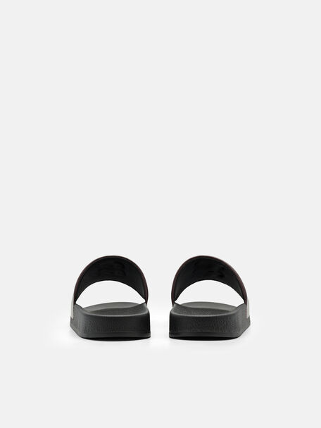 PEDRO Icon Leather Heel Sandals, Black