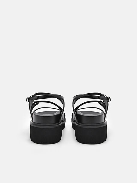 PEDRO Icon Leather Heel Sandals, Black PEDRO Icon Leather Heel Sandals, Black