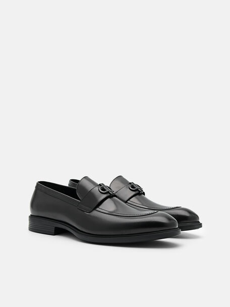 PEDRO Icon Leather Heel Sandals, Black