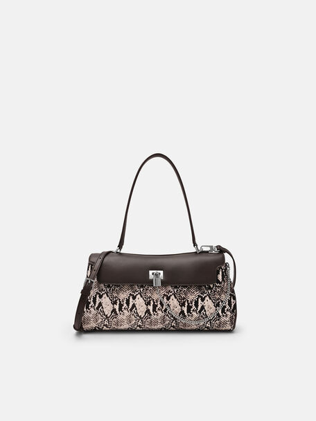 Tas Bahu Kulit Bulu Sapi Mirelle, , hi-res
