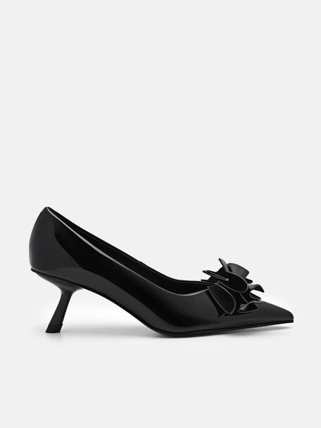 Stella Heel Pumps, Black, hi-res