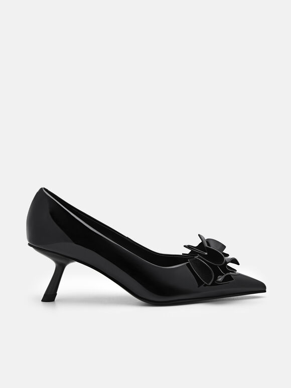 Stella Heel Pumps, Black, hi-res