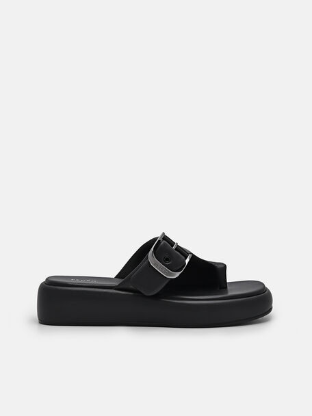 Helix Wedge Sandals, Black, hi-res