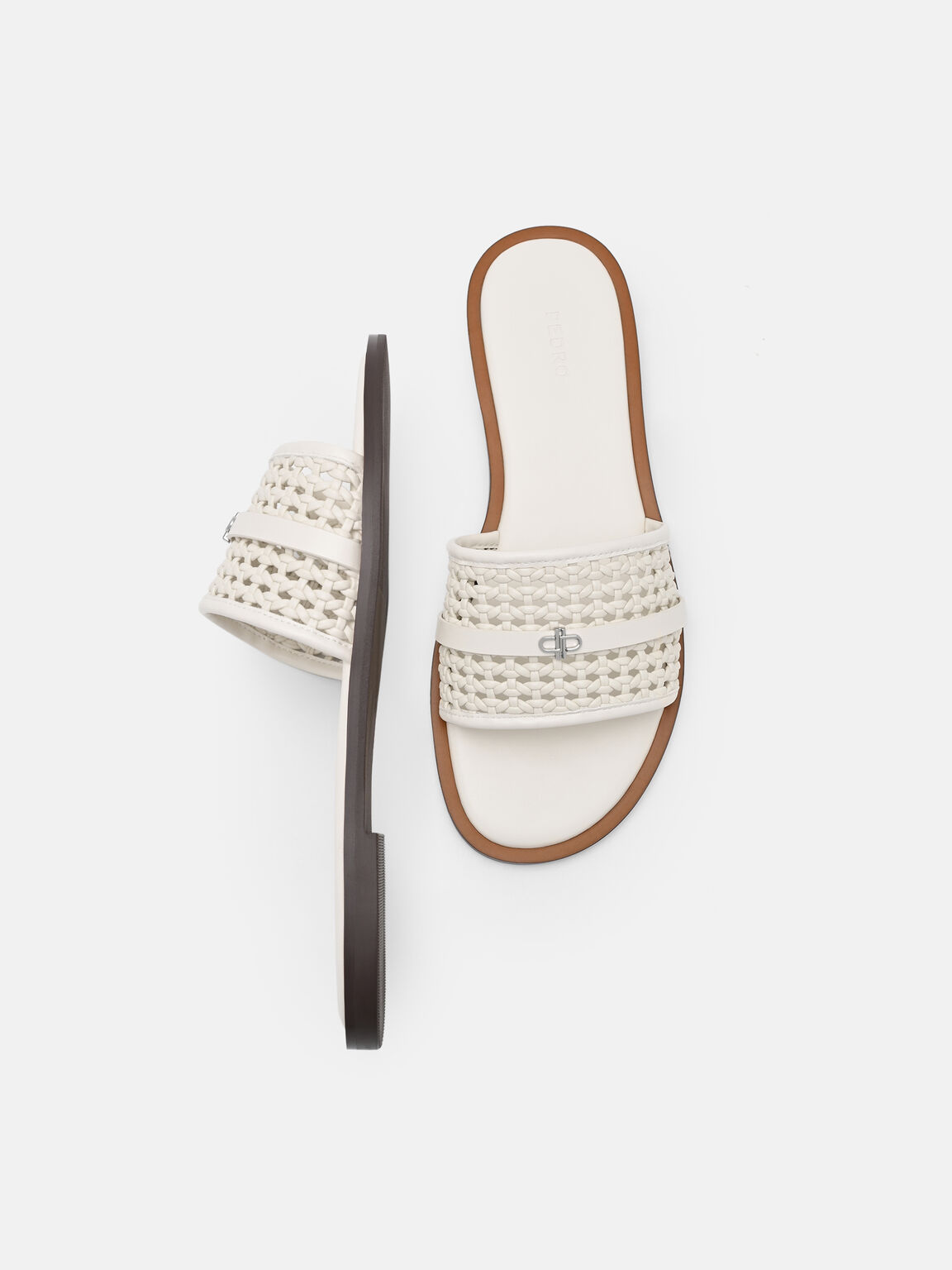 Sadie Woven Slide Sandals, , hi-res