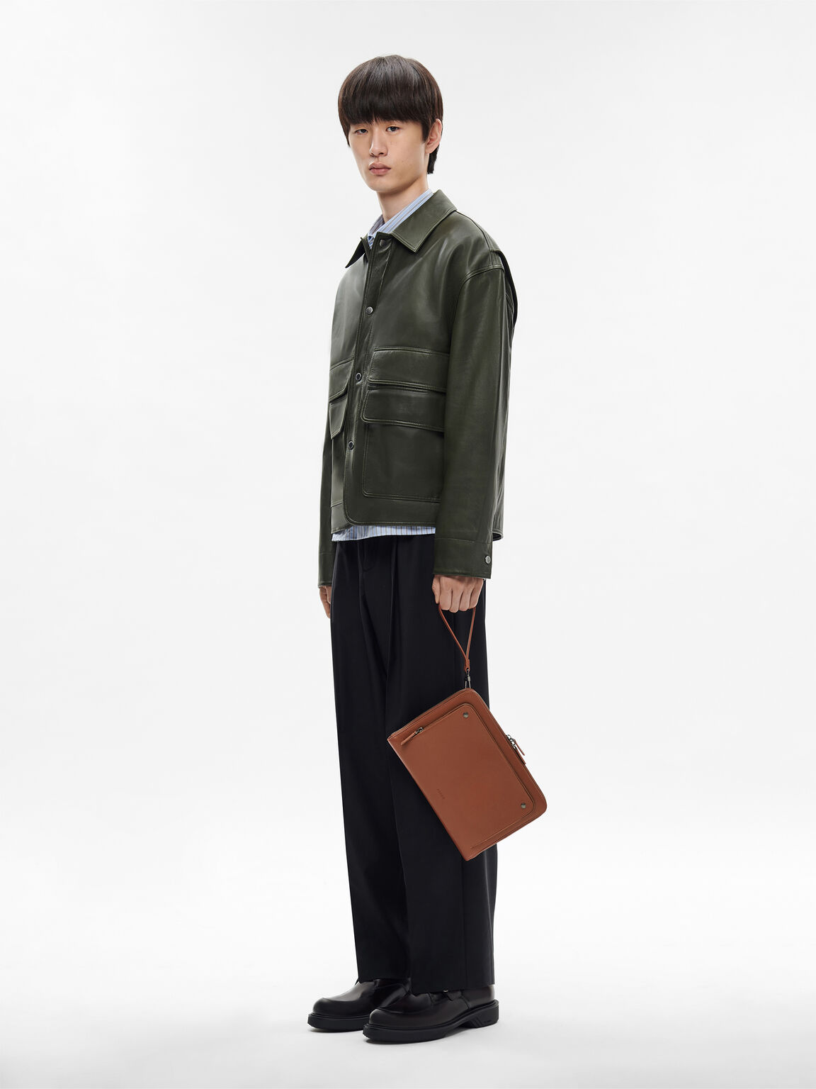 Tas Clutch Kulit, 