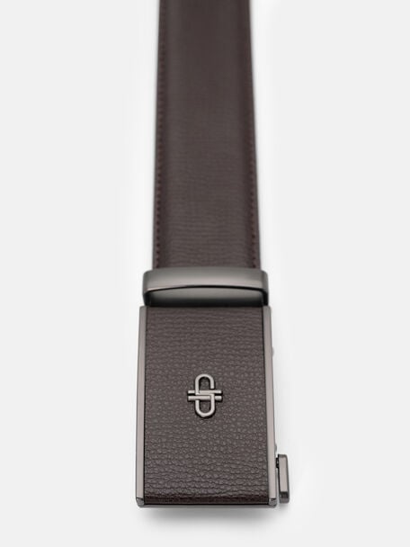 Embossed Leather Automatic Belt, , hi-res