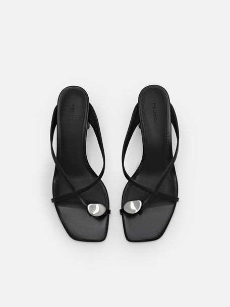 Sandal Hak Blok Kulit Alexis, 