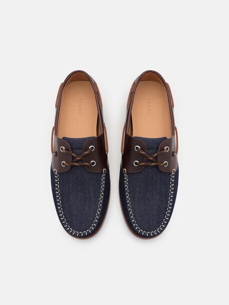 Denim Boat Shoes, , hi-res