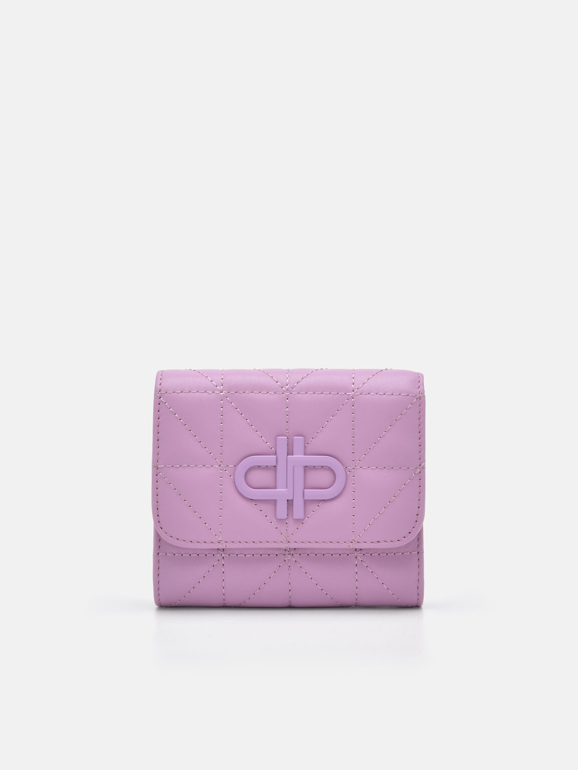 PEDRO Icon Leather Tri-Fold Wallet in Pixel, Purple, hi-res
