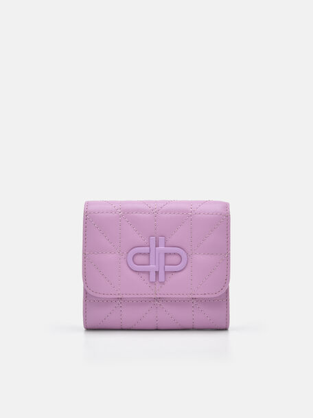 PEDRO Icon Leather Tri-Fold Wallet in Pixel, Purple, hi-res