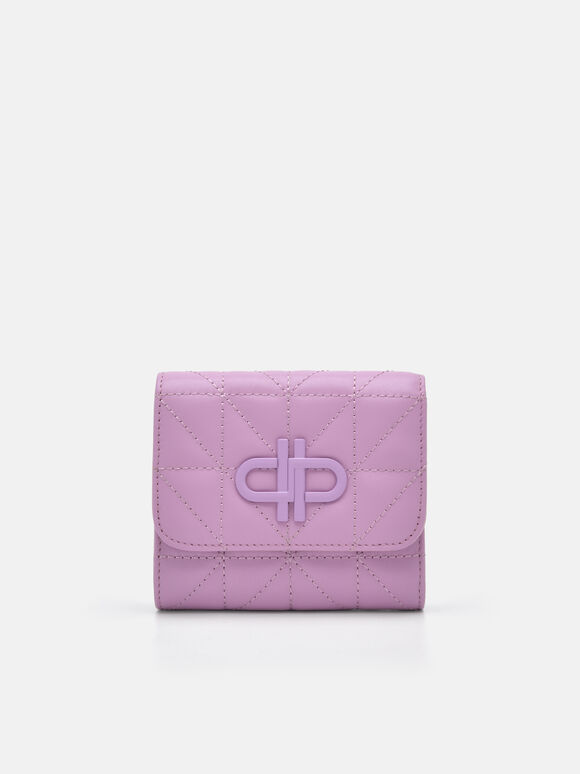 PEDRO Icon Leather Tri-Fold Wallet in Pixel, Purple, hi-res