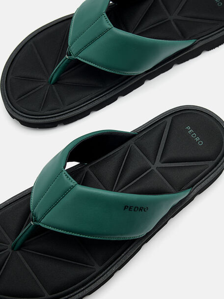 PEDRO Icon Leather Heel Sandals, Black