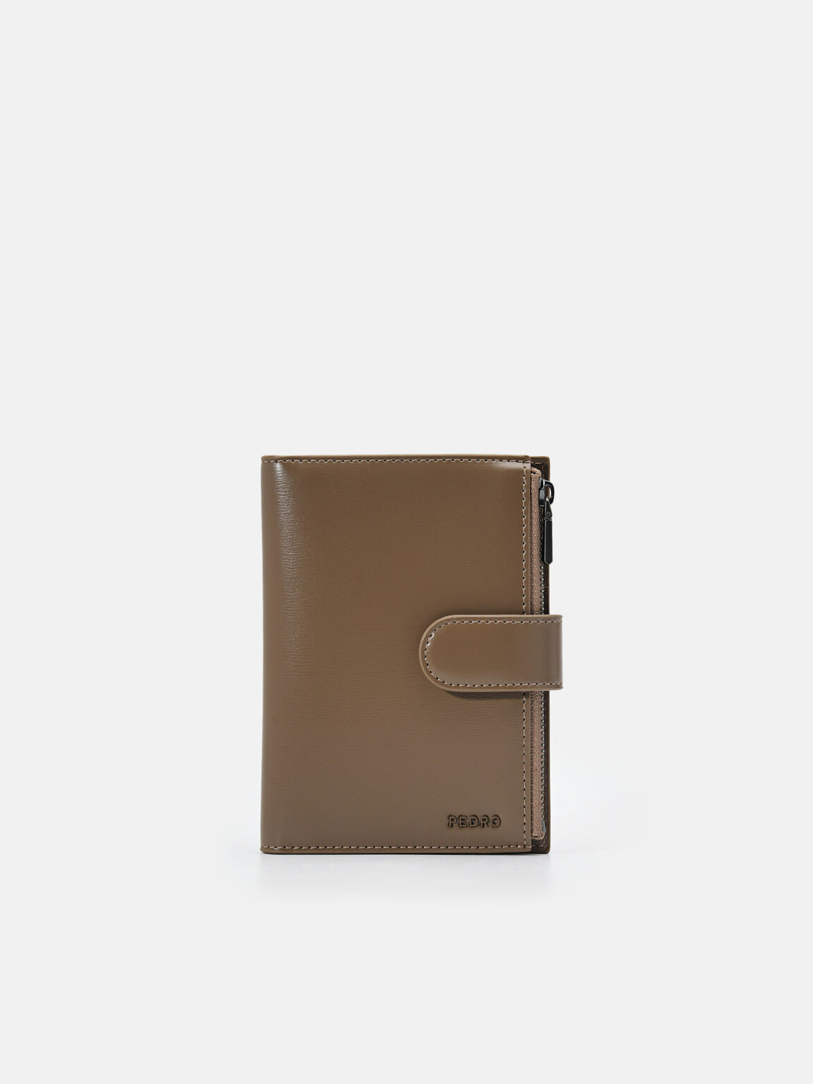 Leather Passport Holder, Taupe