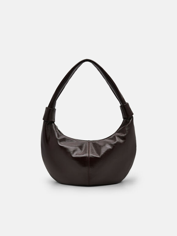 Tas Hobo Kulit PEDRO Icon, Dark Brown