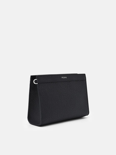 Pouch Kulit dengan Ritsleting, 