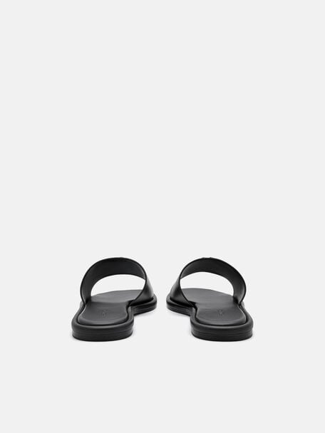 PEDRO Icon Leather Heel Sandals, Black