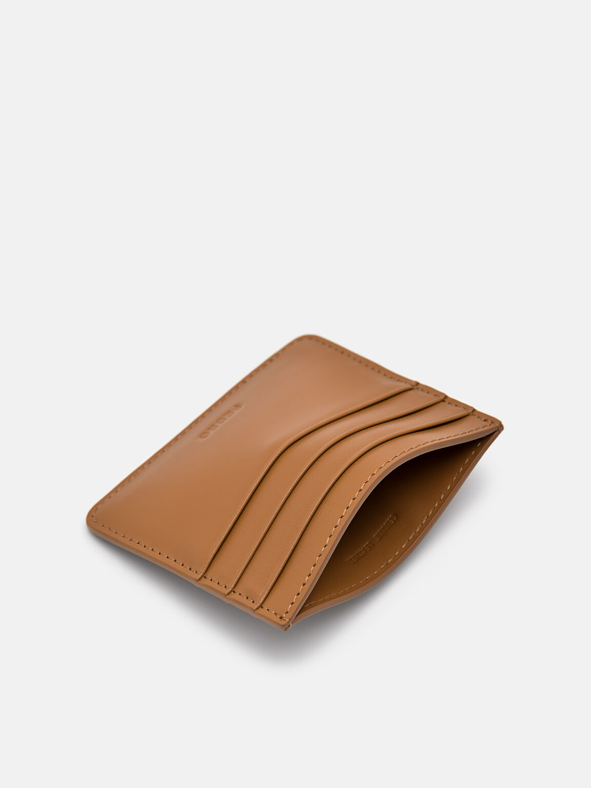 Leather Card Holder, Camel