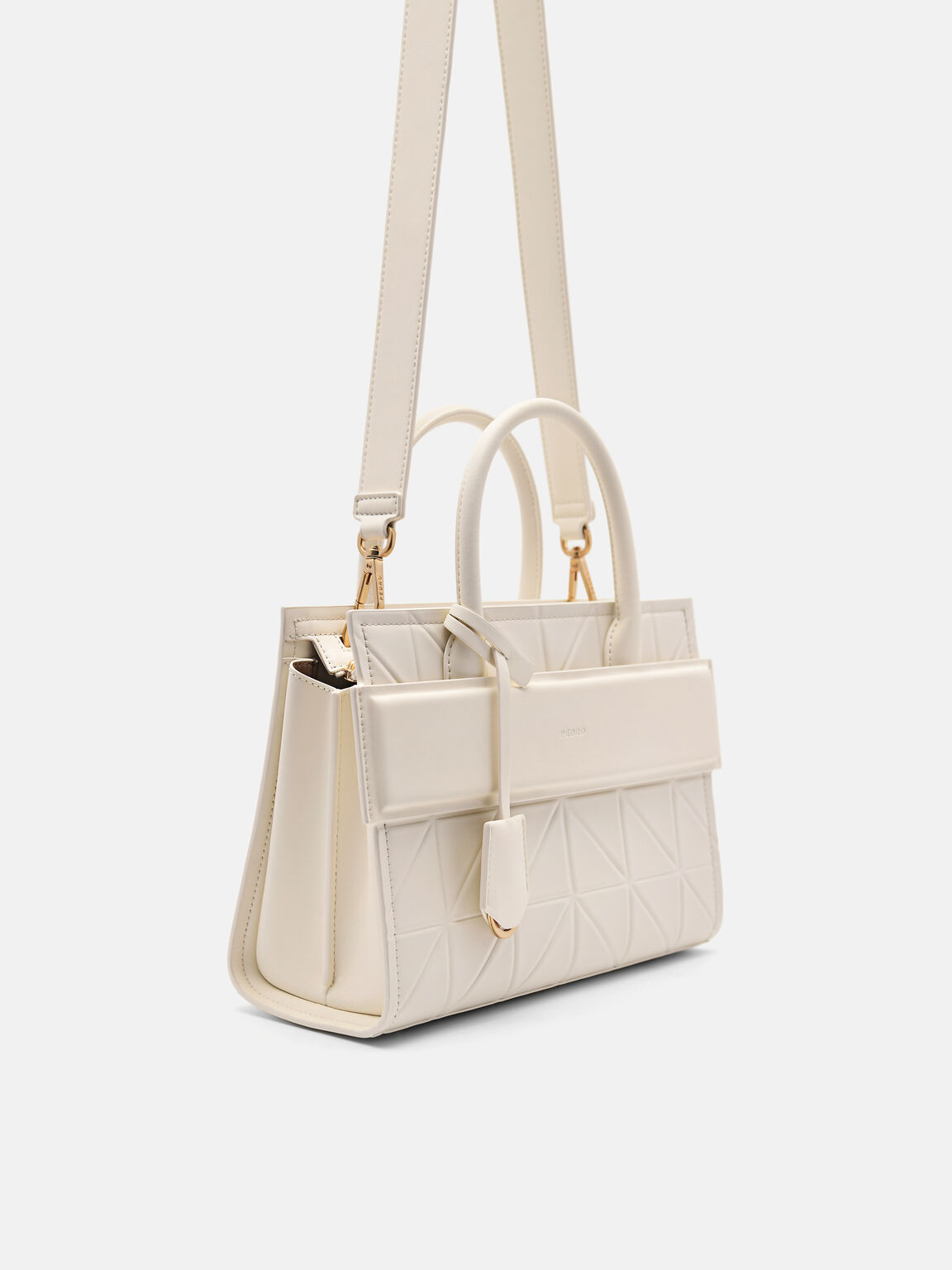 PEDRO Studio Bella Leather Handbag in Pixel, Chalk