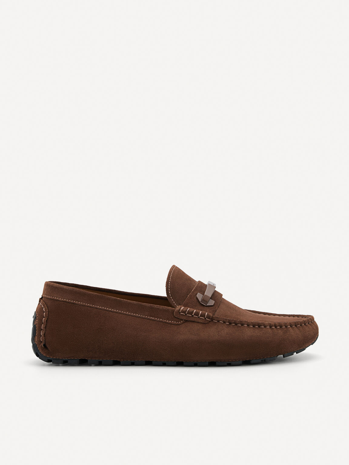 Sepatu Mengemudi Perangkat Keras Kulit, , hi-res