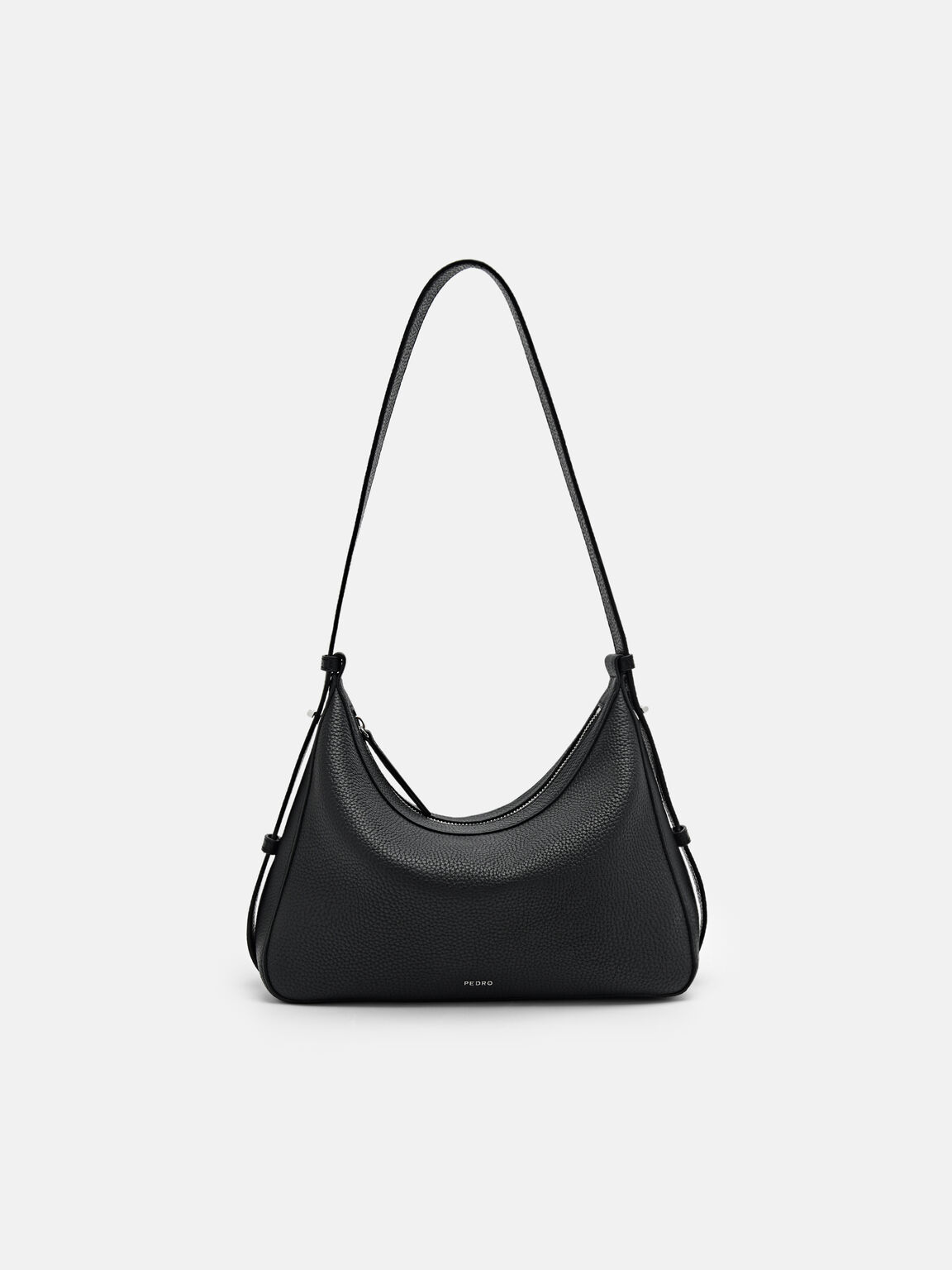 Demi Leather Shoulder Bag, Black, hi-res
