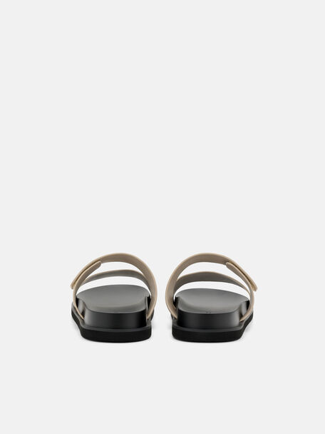 Embossed Slide Sandals, , hi-res