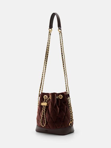 Tas Bucket Beludru Mini Leona, , hi-res