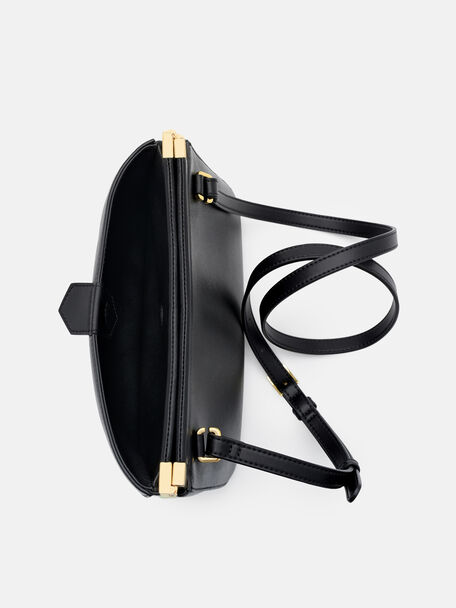 Tas Bahu Kulit dengan Sabuk Jatte, , hi-res