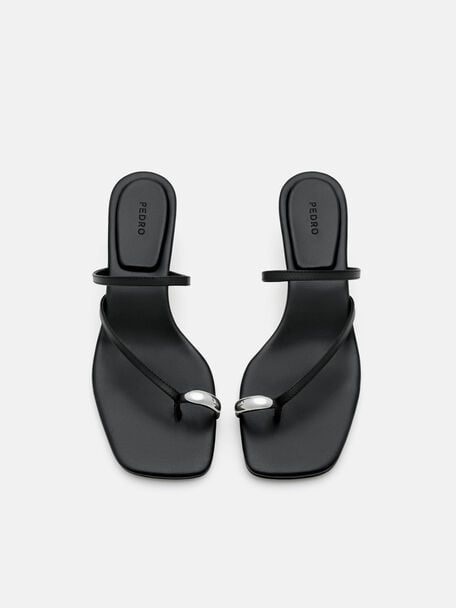 Lia Leather Heel Sandals, , hi-res