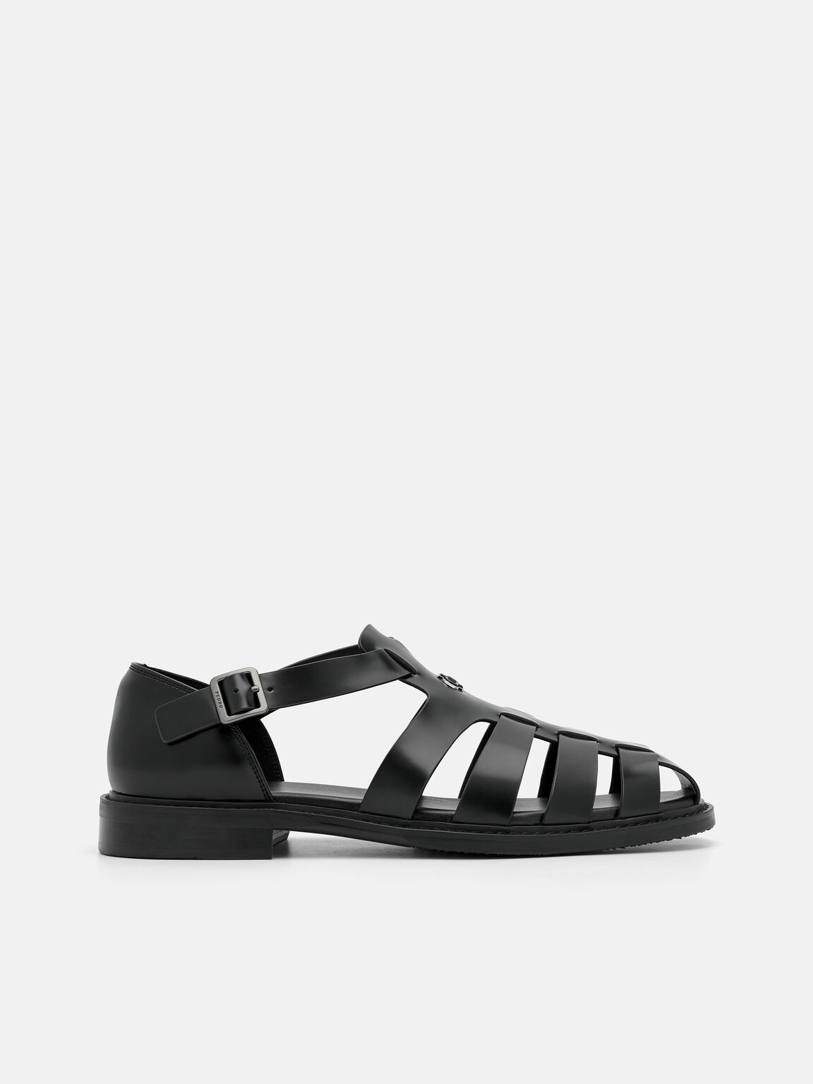 Brent Leather Caged Sandals, 